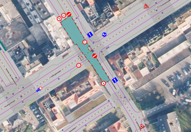 omleiding kruispunt Normandlaan