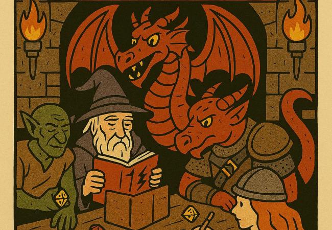 Introductiesessie Dungeons & Dragons in de bibliotheek © Copilot