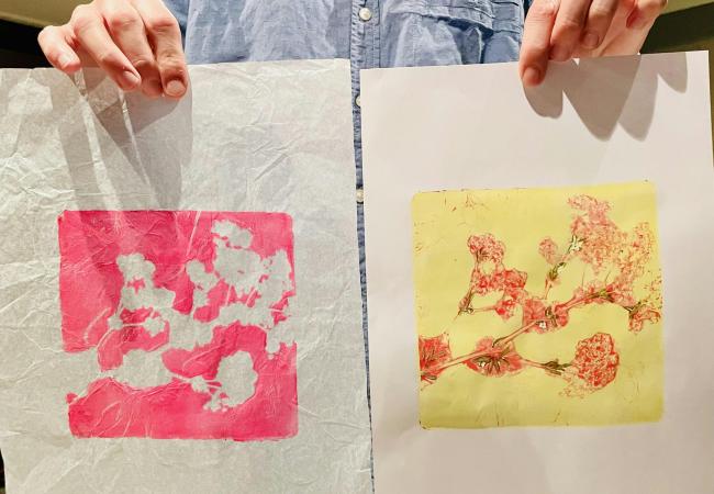 Workshop botanical gelprint @JWS Middelkerke © Inge Vromant