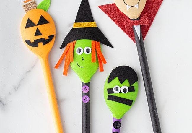 Workshop pollepel in halloweenthema versieren © The best ideas for kids