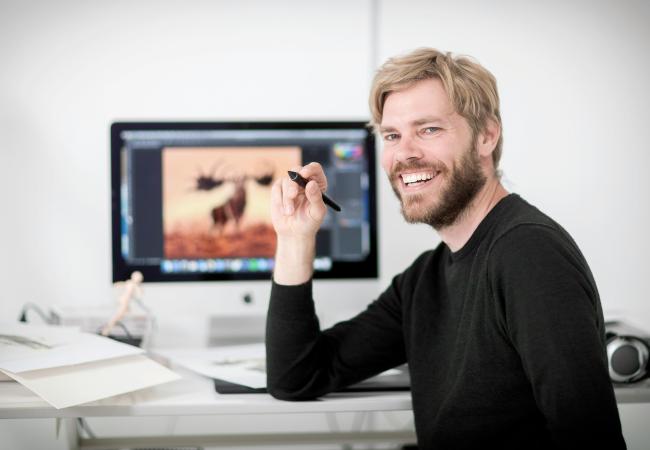 Luistervinken ‘Illustrator Conz aan het werk’ met Constantijn Van Cauwenberge © David Samyn