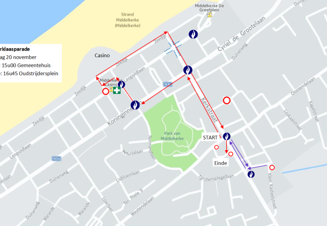 Verkeersmaatregelen nav de Sinterklaasparade - 20 november