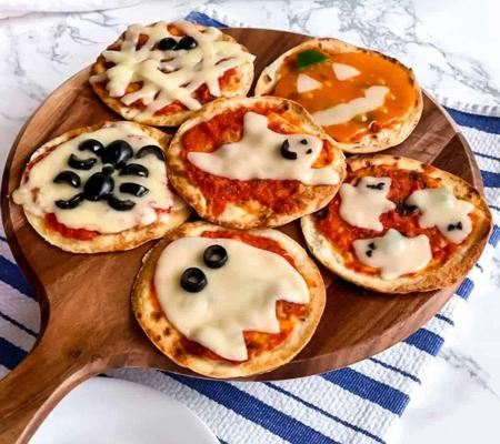 Workshop pizza in halloweenthema versieren © Pudge factor