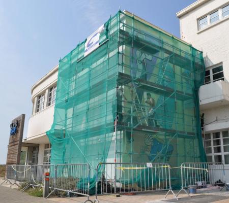Stripmuur Robbedoes en Kwabbernoot