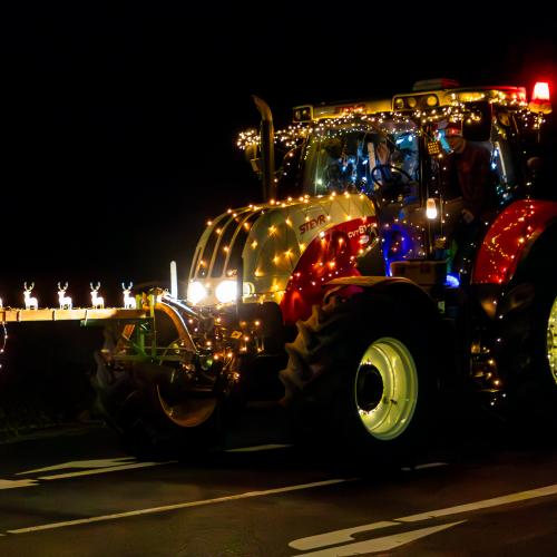 Lichtgevende tractor