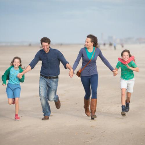 Strand tijdens de paasvakantie