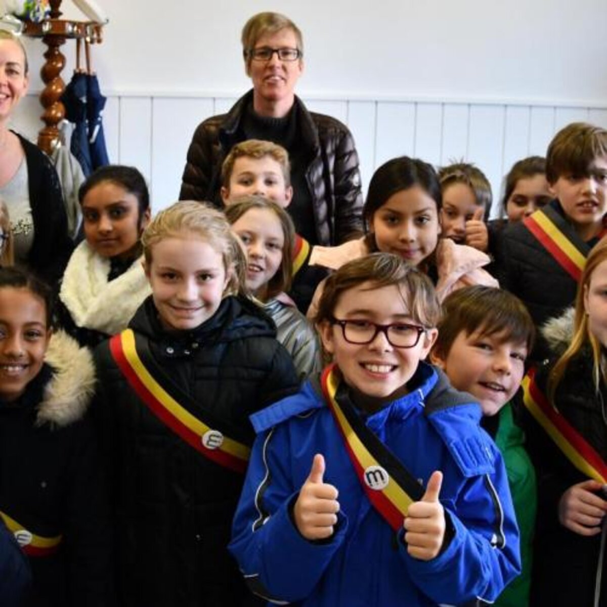 4e leerjaar Sint-Jozefsinstituut Middelkerke op bezoek in het gemeentehuis