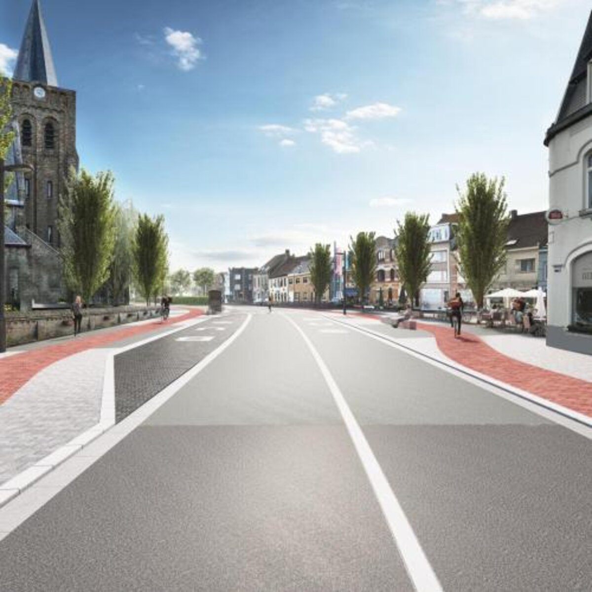 werken dorpskern Lombardsijde