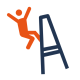Iemand valt van ladder